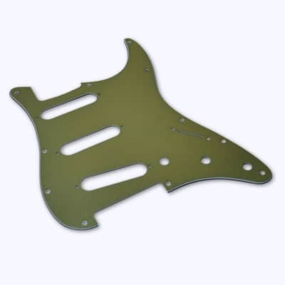 11-Hole Strat Pickguard – Artisan Series Textured Olive Drab Green for MIM & USA Modern Fit image 4
