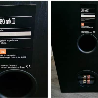 JBL L80 mkII Rare Vintage Floorstanding Speakers 3-Way Danish Warranty image 4