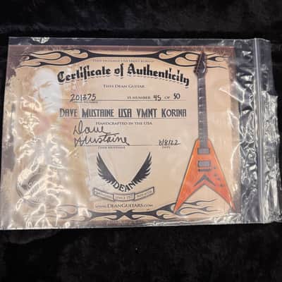 Dean USA Dave Mustaine KORINA VMNT #45 of 50 2022 - Korina image 12