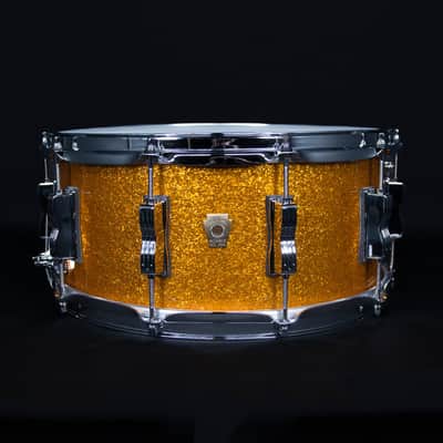 Ludwig 6.5" x 14" Classic Maple Snare Drum, Gold Sparkle image 1