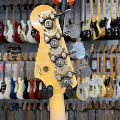 Fender   Custom Shop Jazz Bass 66 Relic Aged Daphne Blue 2020 image 5