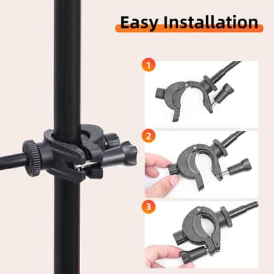 Mic Stand Phone Holder, [Stable Metal Gooseneck] Phone Holder for Mic Stand, Drum Stand, Sheet Music Stand Compatible with all 4.2" to 7" Cell Phones, iPhone 15, Galaxy S/Note/A, Pixel image 6