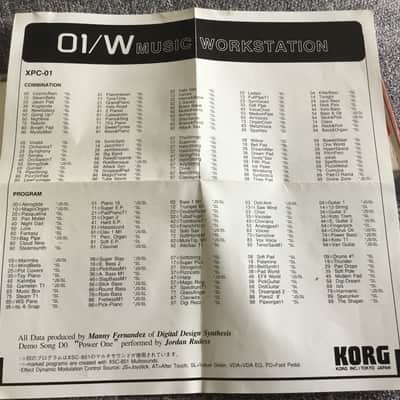 Korg  01W  The Best Of M and T  PCM Performance Card image 3