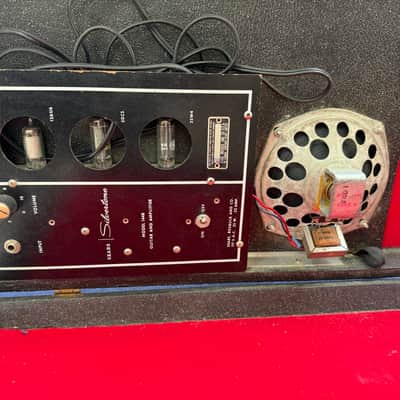 Silvertone 1448 With Case Amp 1962 - 1967 - Black image 8