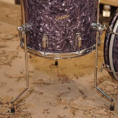 Rogers 12/14/18/5x14" Cleveland (Reissue) Drum Set - Purple Diamond Pearl image 8