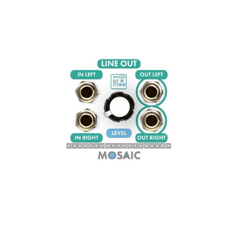Mosaic 1U Line Out Stereo Line Output Module (white) image 1
