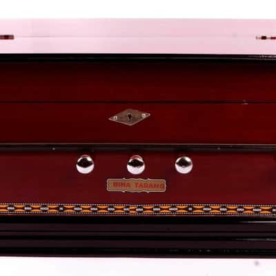 Handmade Harmonium With Bag BINA Tarang 3¼ Octave Double Reeds 5 Stopper Double Bellow - Natural image 2