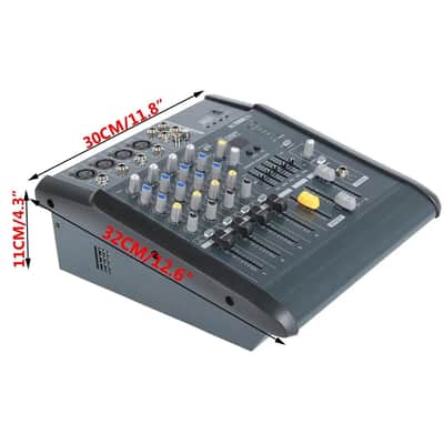 4-Channel Bluetooth Powered Audio Mixer – Digital Mixing Amplifier with USB/SD, 16 DSP Effects, 180W RMS image 5