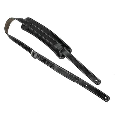 Extra Long Rockabilly Strap Soft Black Leather Up to 61" Walker and Williams C-19 image 1
