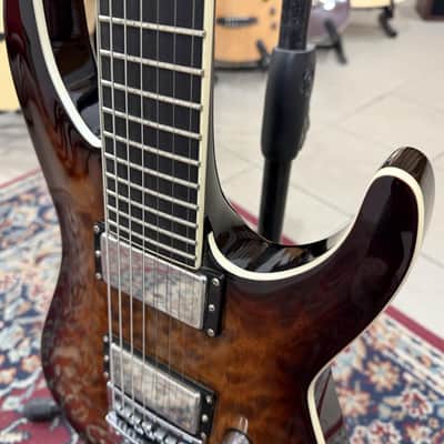 ESP LTD KS-7 QM ET DBSB, EverTune Ken Susi, Dark Brown Sunburst image 5