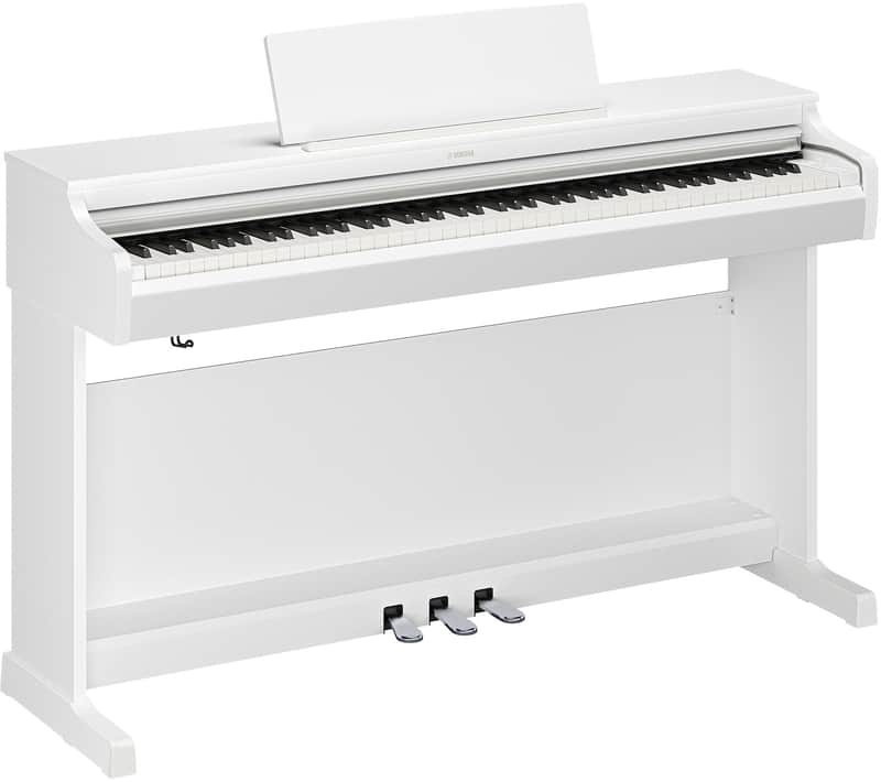 Yamaha YDP-166WH, GrandTouch-E™ 88 Note Upright Digital Piano - White image 1