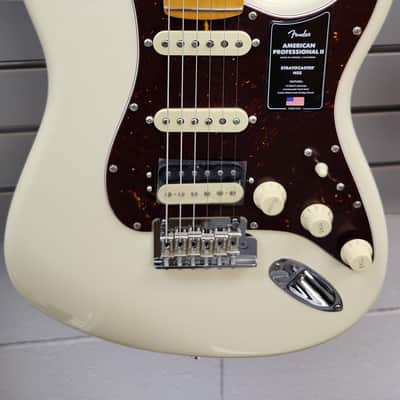 Open Box Fender American Professional II Stratocaster HSS - Olympic White (includes case) image 2