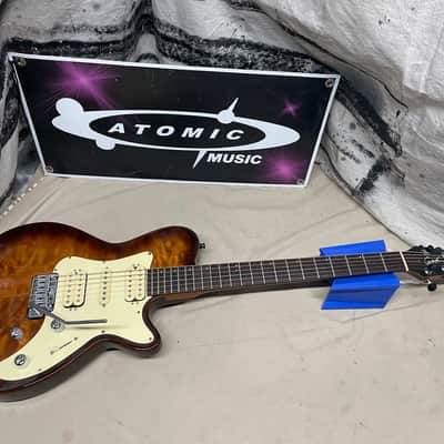 Godin Solidac Piezo HSH Electric Guitar - Standard and Piezo Outputs - 2002 Quilted Maple Top image 1