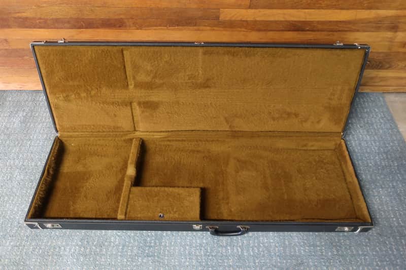 Vintage 1970s 80s Fender G & L Precision Bass Jazz P Telecaster Bass NO LOGO Case Fits 47 X 14 X 4 THICK Body Width Fits Many Models Brown Fuzzy Lining Rare Well Made image 1