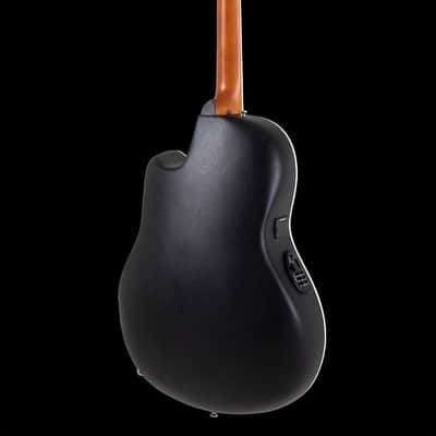 Ovation CS24P Celebrity Series Traditional Plus Mid-Depth Acoustic-Electric Guitar Transparent Blackburst Flame image 5