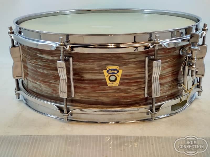 Ludwig 1960's Trans-Badge "Jazz Festival"14"×5" " Pink Oyster Pearl" 1960's Bild 1