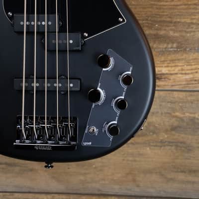 Yamaha BB735A 5-String Trans Matte Black Broadbass Guitar image 3