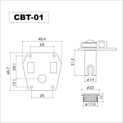 GOTOH CBT-01 CARBON-O-LITE 4 In-Line Bass Tuners for Fender® - BLACK image 2