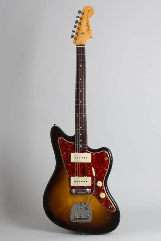 Fender  Jazzmaster Solid Body Electric Guitar (1960), ser. #47491, original brown tolex hard shell case. image 1