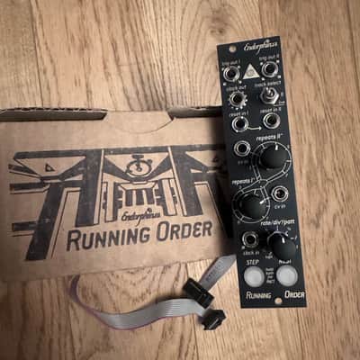 LNIB Endorphin.es Running Order Eurorack Euclidean gate trigger sequencer module black panel image 4