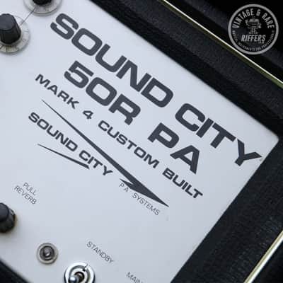 *Serviced* c.1970s Sound City PA 50R Dallas Arbiter London Vintage PA System Mark IV 4 Custom Built British Amp | 6 Channel PA Mixer Fifty Clean with Original Partridge Transformers image 7