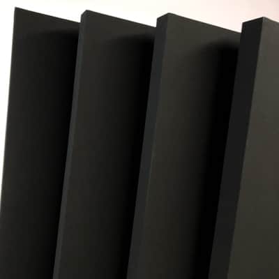 Acoustic Wall Panel | Black | Professional Sound Absorbing Panel | Recording Studio, Home Studio, Mixing Room, Mastering Suite, Podcast Studio, Home Theater, Broadcast Studio, Streaming Room, Office & Vocal Booth | Made in USA image 2