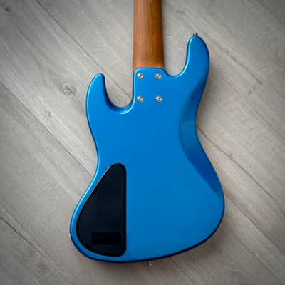 Sadowsky MetroExpress 21-Fret Hybrid P/J Bass, Morado Fingerboard, 5-String - Solid Ocean Blue Metallic High Polish (SMX21HP5 J2R OKU FR) image 5