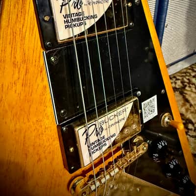 Epiphone Joe Bonamassa Signature '58 "Amos" Korina Flying V - Korina - Indonesia image 8