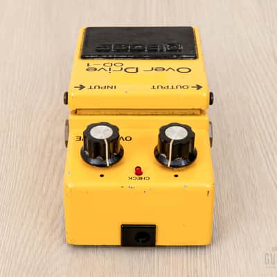 1980 Boss OD-1 Overdrive Long Dash Vintage Effects Pedal, Black Label Japan 4558D image 3