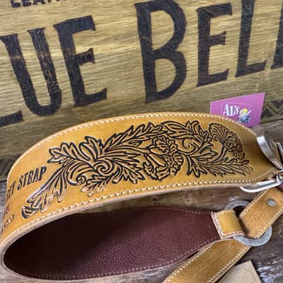 Blue Bell Straps  MONTEREY Artisan Custom for Al’s Music Factory  Aniline Patina Washed Silver Hardware image 9