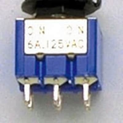 On-On Mini Switch, Flat Bat, DPDT - BLACK