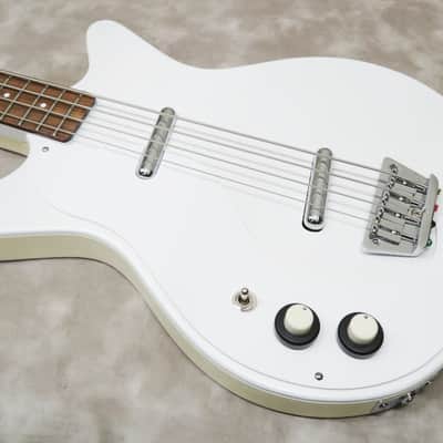 Danelectro 59DC Long Scale Bass Lefty (White Pearl/w White pickguard) image 1