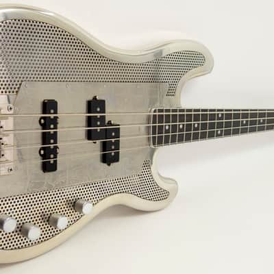 James Trussart Steelcaster Bass (2005) Shiny Gator Engraved (Holey) image 11