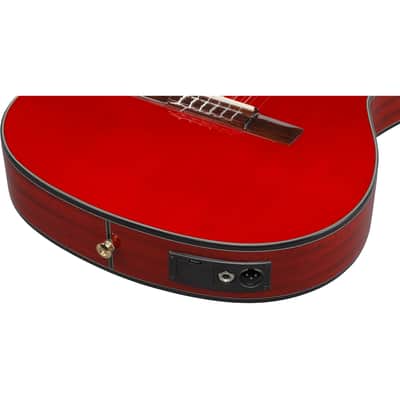Ibanez GA35TCE GA Classical Acoustic Electric Guitar - Sapphire Red High Gloss image 10