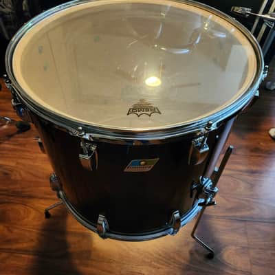 Ludwig 1970 18" Floor Tom with Legs Black Excellent Condition image 3
