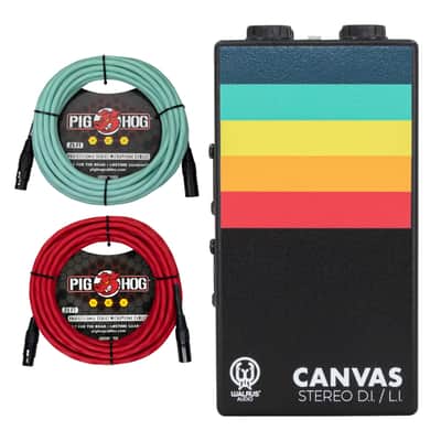 Stereo to FOH Kit - Walrus Canvas Dual Line Isolator / Stereo DI + 2x 25ft Pig Hog Hex Series XLR Cables image 2