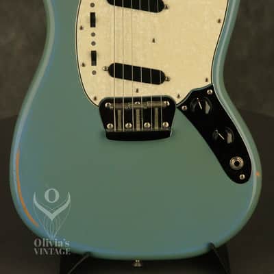 1964 Fender DUO-SONIC II Blue with '66 body CLAY DOTS + L-PLATE + '64 pickups image 1