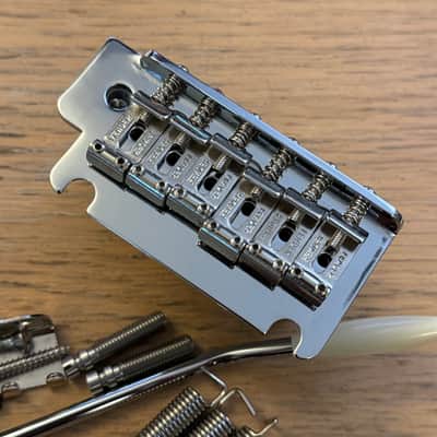 Fender Player II Modified USA Saddles Stratocaster Tremolo Bridge Full Assembly Springs Arm Pivot Screws MIM American Strat image 2