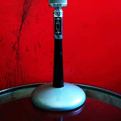 Vintage RARE 1950's Astatic K2S crystal microphone w period Astatic E6G stand T3 D104 JT30 image 1