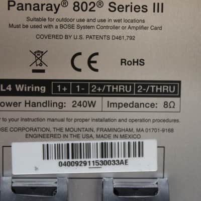 Bose Panaray 802 Series III Full-Range Passive Loudspeaker (PAIR) image 6