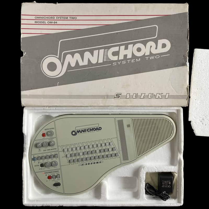 1984 Suzuki Omnichord OM-84 System Two Synthesizer & Analog Drum Machine With Original Box AC Adapter & Owners Manual Works Great Fully Functional image 1