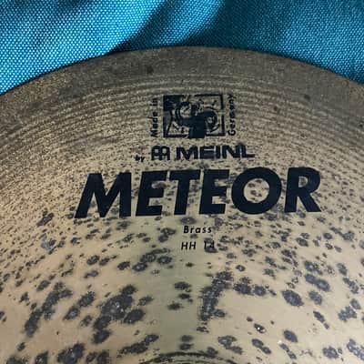 Meinl Meteor 14” Brass Hi-hat cymbals 1980s - Brass image 7