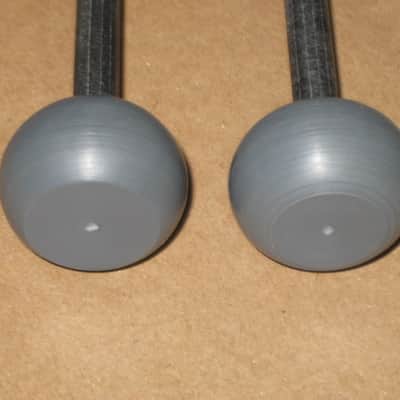 new old stock Gambal GPXH1 (UG13GPXH1) Glockenspiel, Bells, Xylophone Percussive Keyboard MALLETS, 1 & 1/4 inches Gray Very Hard Nylon Flat Ball Heads with Black Synthetic Shafts, with original packaging, from 1990s - early 2000s image 5