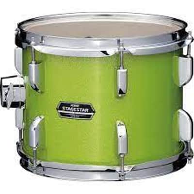 Tama ST52H5CLGS- Stagestar 5-pc Drum Kit W/ Hardware, Throne, Cymbals. Complete Set - Lime Green Sparkle image 5