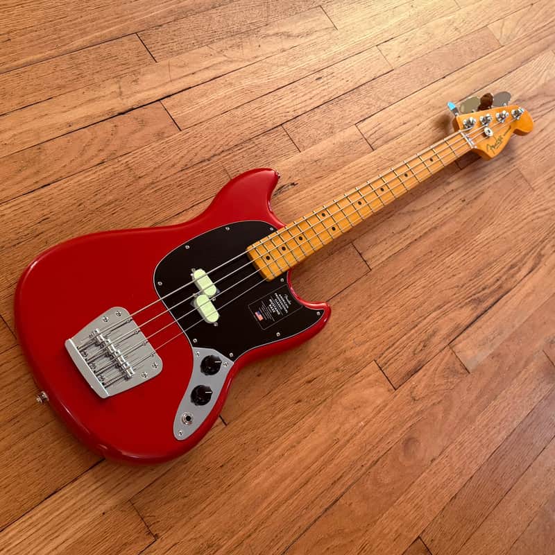 Fender American Professional Classic Mustang Bass, Faded Dakota Red image 1
