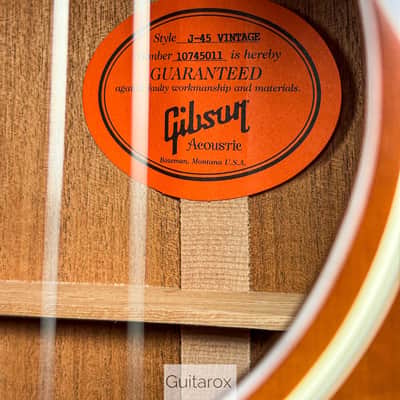 2015 Gibson J 45 True Vintage Sunburst image 8