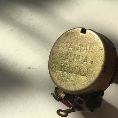 Vintage Taiwan Extra Long Shaft Potentiometer Amp Pot + Fender Fuse Twist Cap image 3