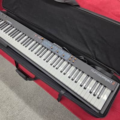 Studiologic Numa Compact 2 88-Note Semi-Weighted Stage Piano Keyboard with Bag - Black image 1