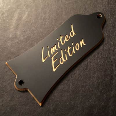 GUITAR TRUSS ROD COVER - Engraved - Fits USA GIBSON - LIMITED EDITION - Black Gold image 1