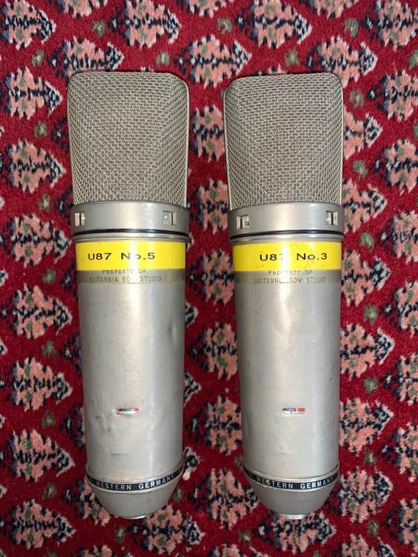 Neumann U87 Consecutive Pair  Ex Britannia Row/ Pink Floyd image 1